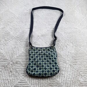 Talbots Crossbody Bag Small Navy Blue Quilted Geometric Travel Vintage Preppy